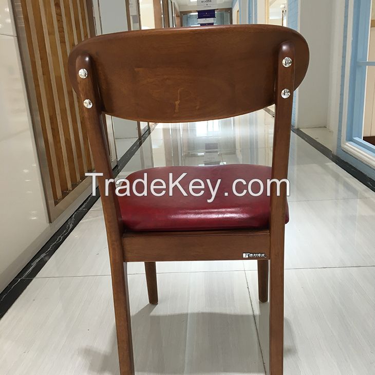 Fashion Dining Chair Rubber Wood Restaurant Chair