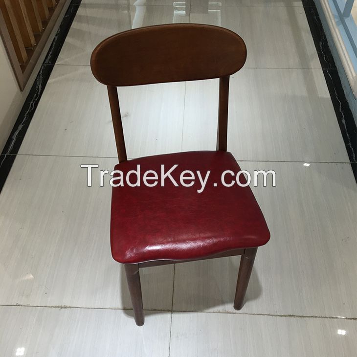 Fashion Dining Chair Rubber Wood Restaurant Chair