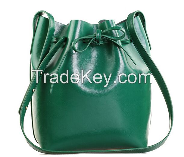 leather bucket bag