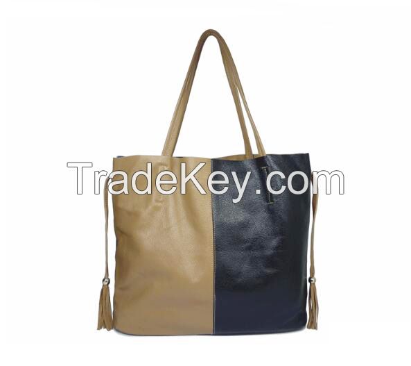 leather shopper