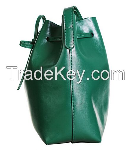 leather bucket bag