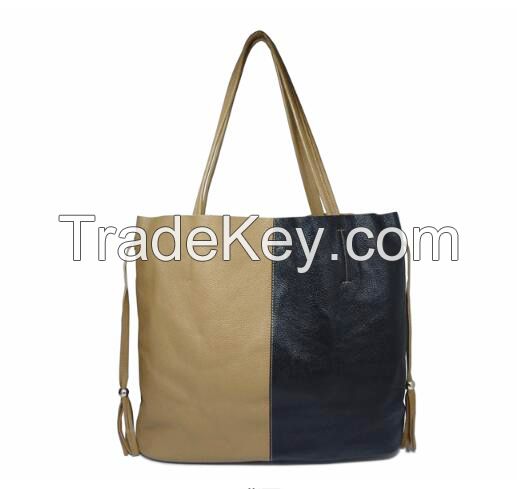 leather shopper