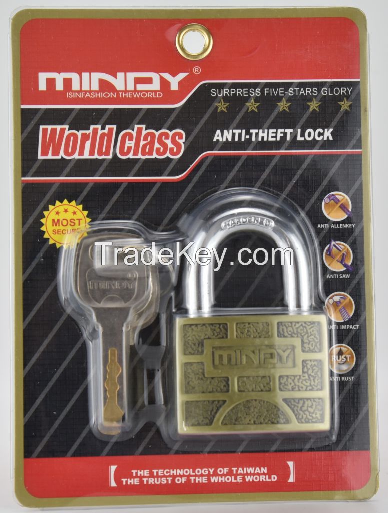 MINDY alloy lamina/vane padlock