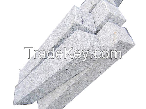 Dalian granite curb stones light grey granite cobblestone kerb stone for sale