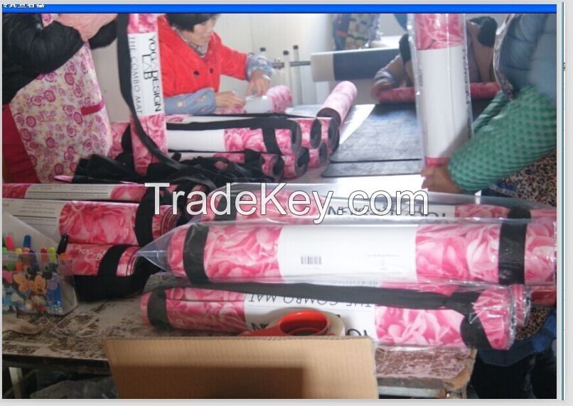 high quality custom designed natural rubber and suede Yoga Mat