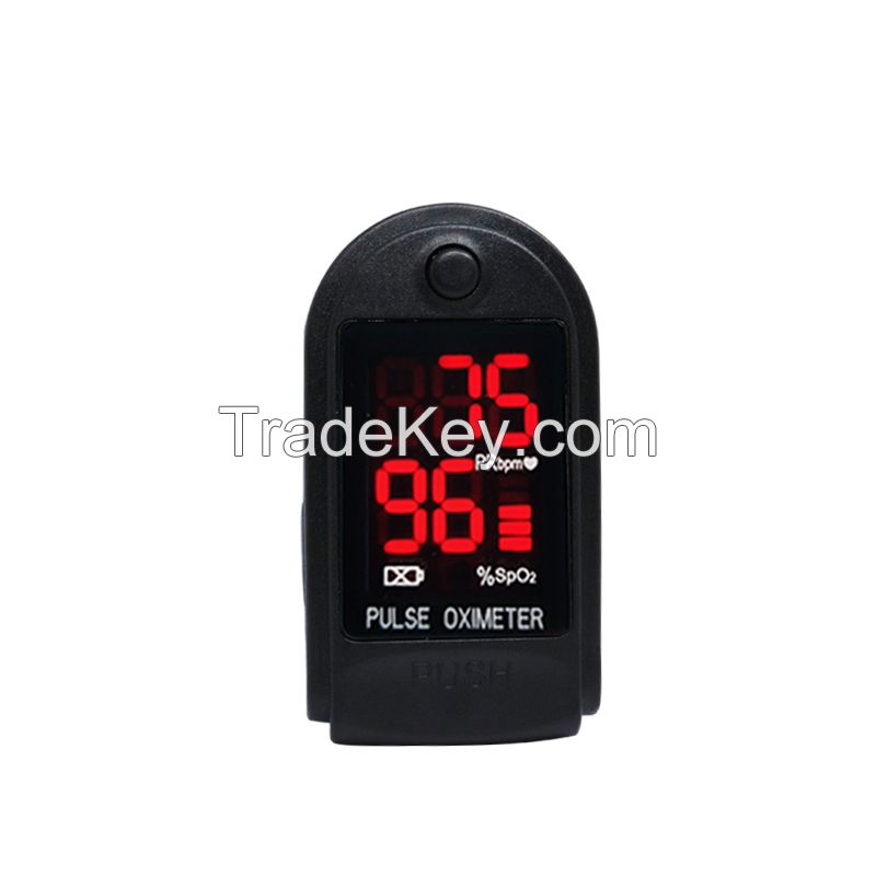 Fingertip Pulse Oximeter, Blood Oxygen Saturation Monitor (SpO2) with Pulse Rate Measurements and Pulse Bar Graph, Portable Digital Reading LED Display, Batteries and Carry Case Included
