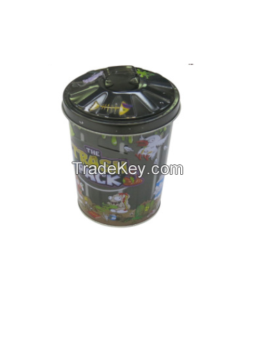 Tinplate trash can, trash can