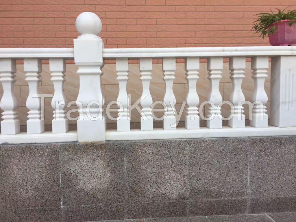 Gray railing granite road high-rise protection