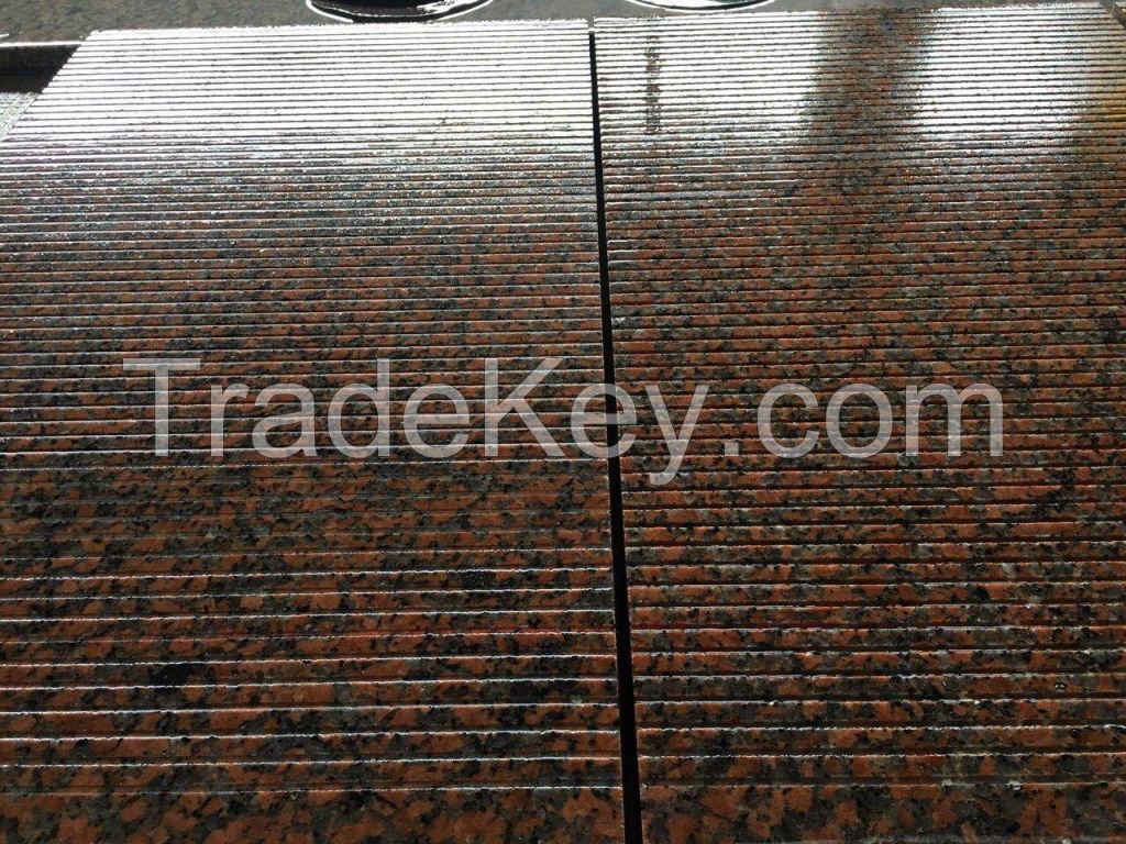 Red granite platform cap stone of high-quality high-speed railway platform plate