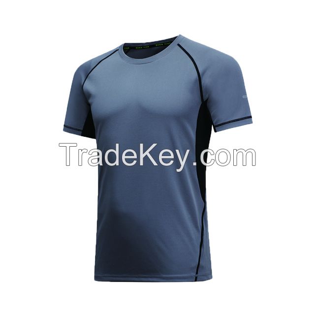 Quick-dry Round Neck T-shirt With Color Matching