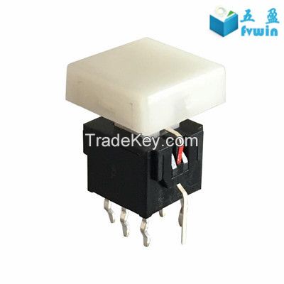 DIP Latching LED Illuminated 6 PIN Push Button Switches