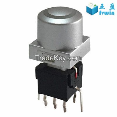 DIP Latching LED Illuminated 6 PIN Push Button Switches