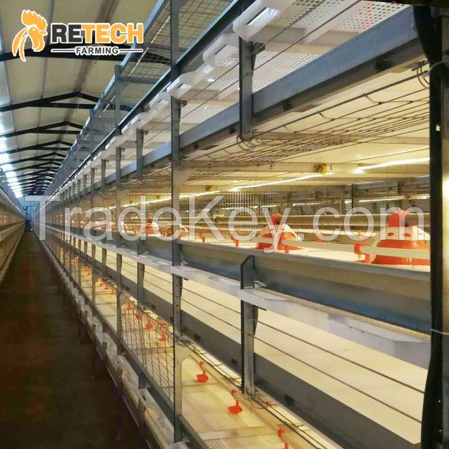 RETECH Design Morden Automatic Broiler Chicken Cage for Sale