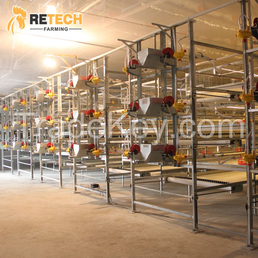 RETECH Design Morden Automatic Broiler Chicken Cage for Sale