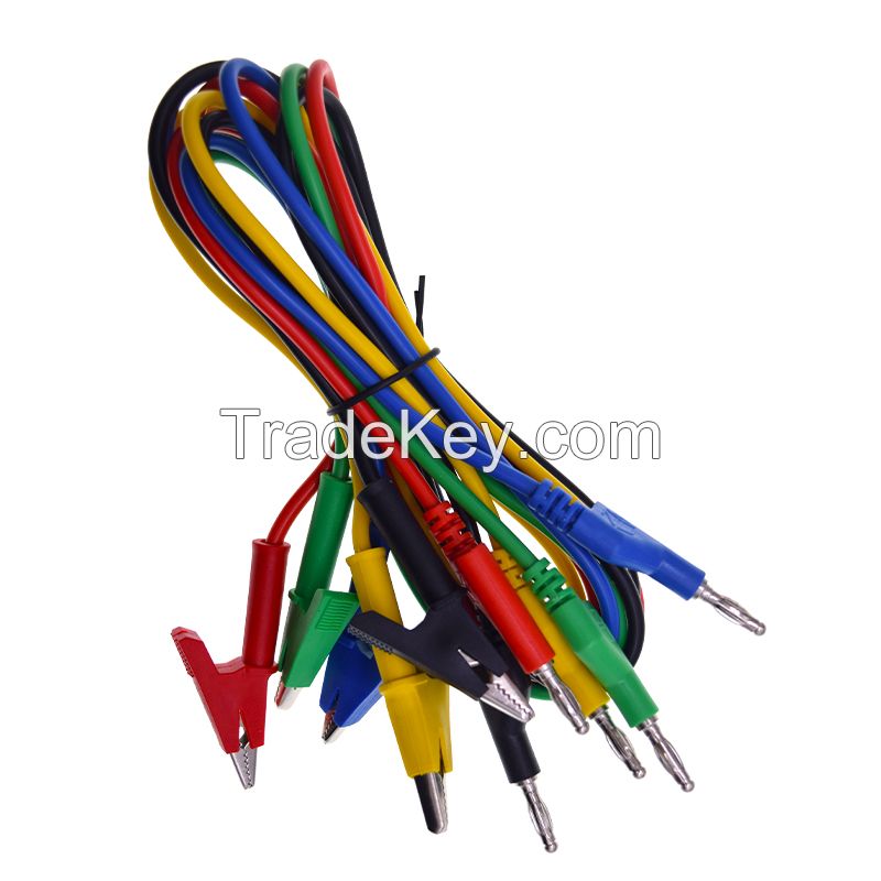 Stackable 4mm Banana Plug to Alligator Clip Test Lead