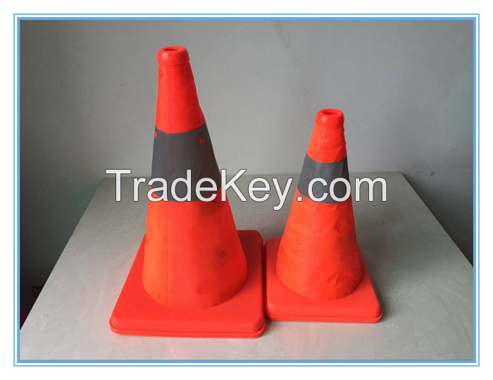 Flexible road Traffic retractable folding Cone with LED light