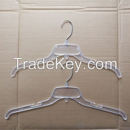 VICS/GS1 plastic hanger metal hook style 485/484/479 garment hanger clear hanger