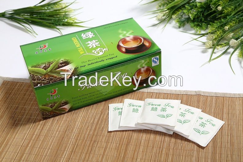 Chinese Premium non-fermented XiHuLongJing Green Tea bag(100 Tea bags/Sachets)