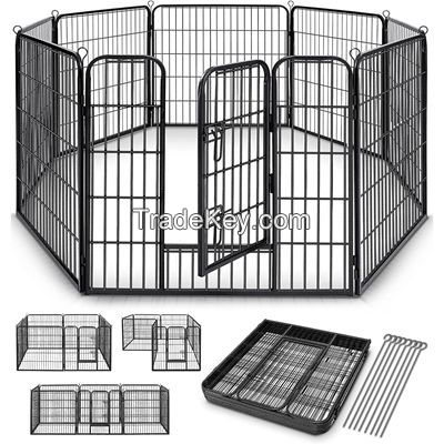 Factory Direct Sales Pet Dog Enclosure Fence with 8 Panels