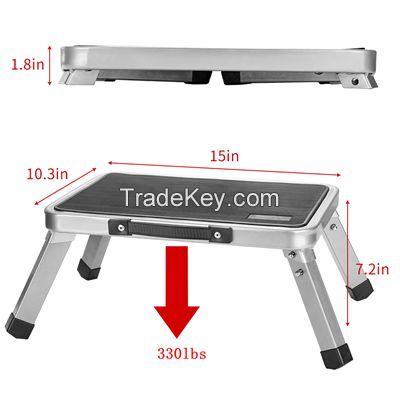 Foot Step Stool With ANon Skid Rubber Platform , Lightweight and Stur