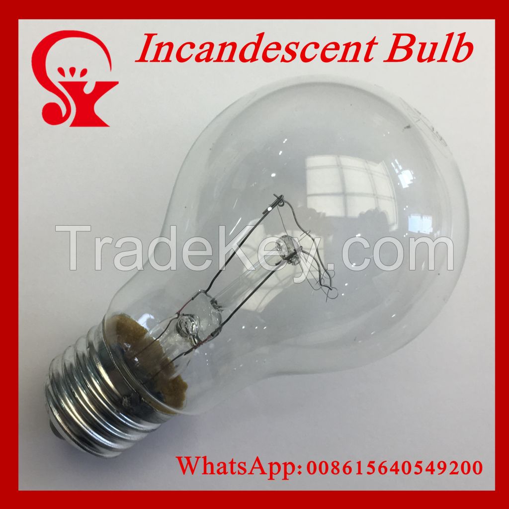 110V 220V 40w 60w 75w 100w 150w 200w clear incandescent bulb E27 B22 General Lighting bulbs