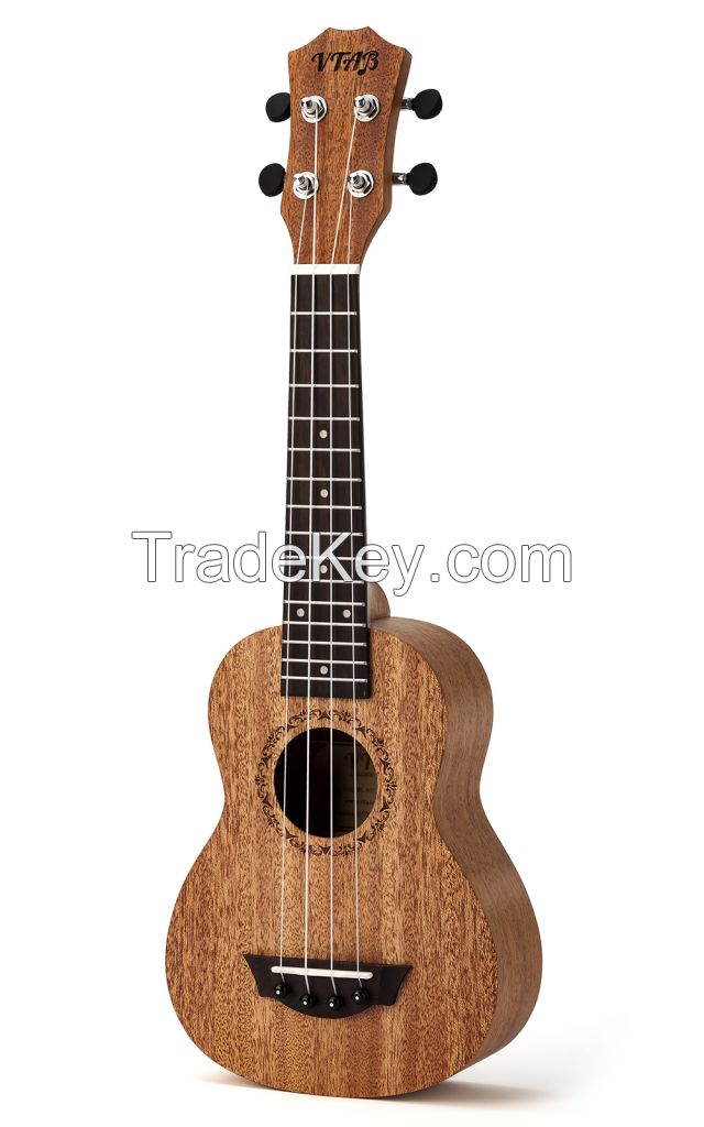 Entry Level Full Mahogany Soprano Ukulele with Gig-Bag