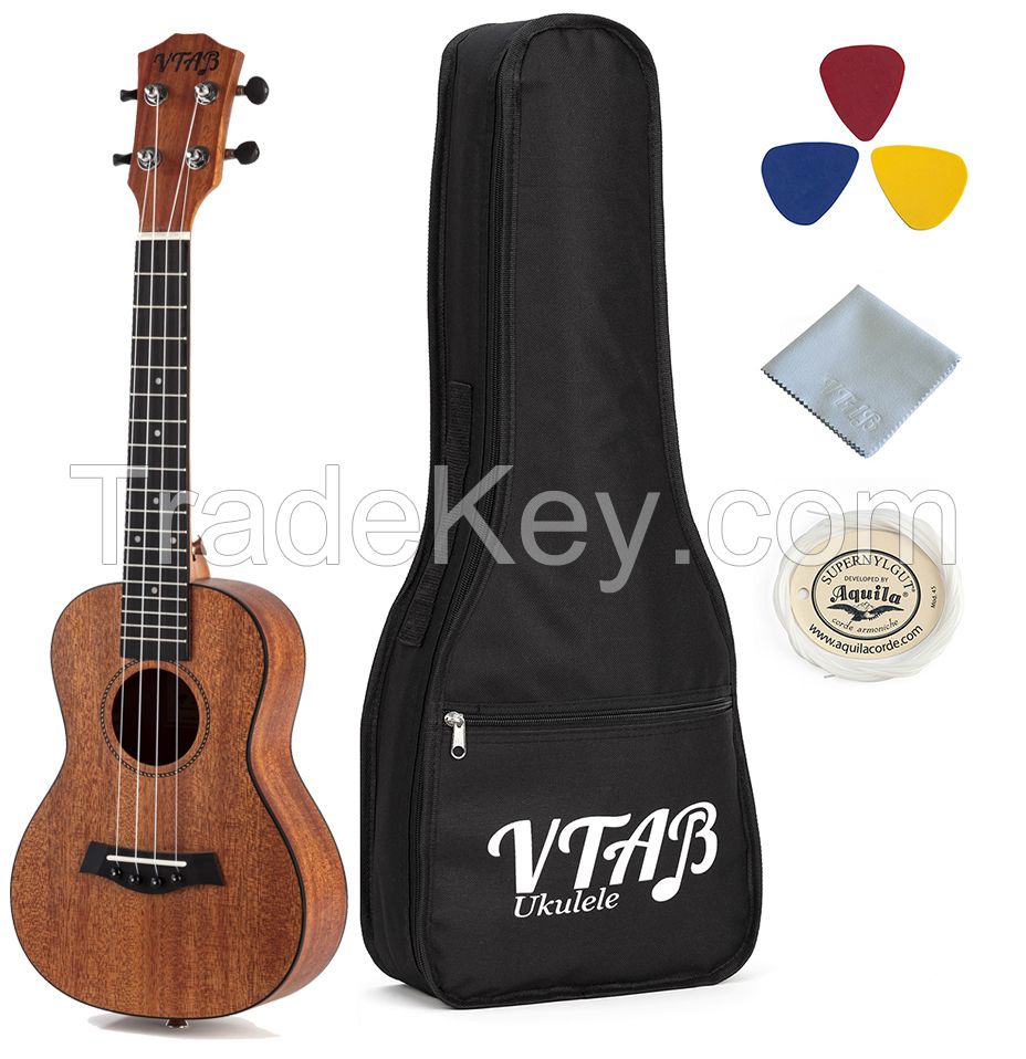 Full Mahogany Satin Finish Concert Ukuleles with Gig-Bag