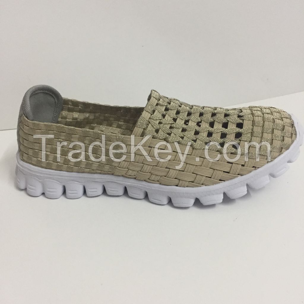 Light Woven Mesh Sneaker Breathable Summer Flat Elastic Upper Handmade Women