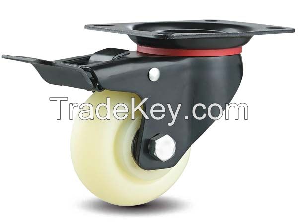 Dimand Soft PU Caster For Movable Furniture, Trolley, Shopping Carts