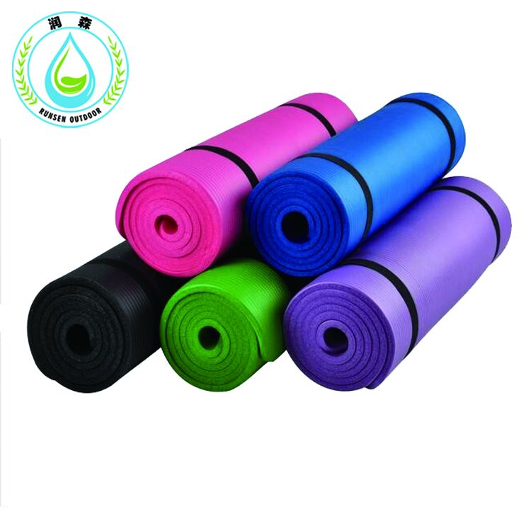 RUNSEN 10mm Thick exercise Yoga Mat Pad Non-Slip Lose Weight Exercise Fitness folding gymnastics mat for fitness yoga mat