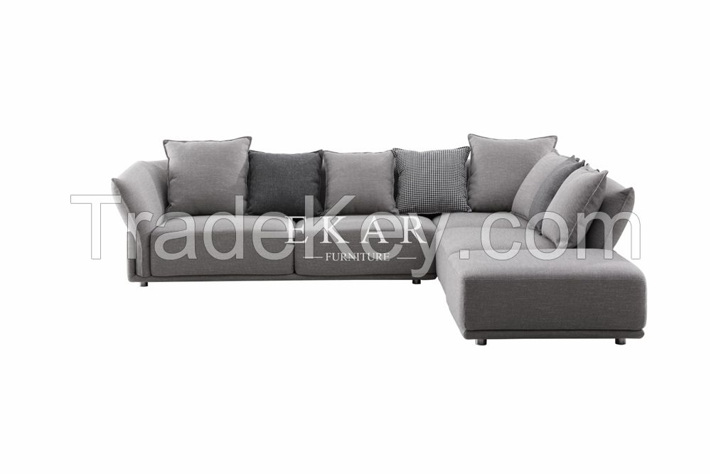 New House furniture Sectional Cushion Fabric Living Room Sofa Set Designs