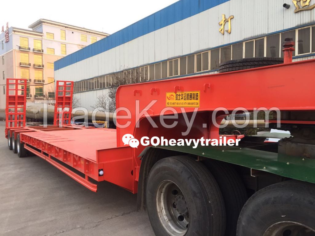 ChinaTrailers 3 Axle 40ft Flatbed Container High Bed Semi Trailer For Sale