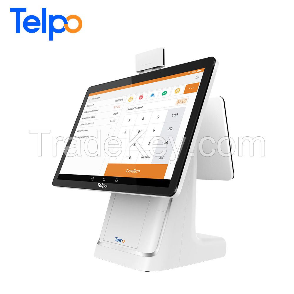 Telpo C1 thermal printer touch screen pos system cashier machine for restaurant