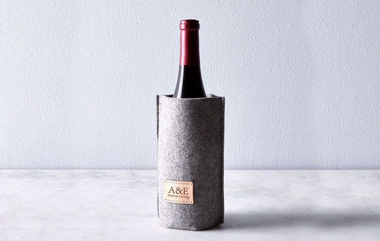 Felt Wine bag or Cider Bottle Carrier Gift for Her for Him