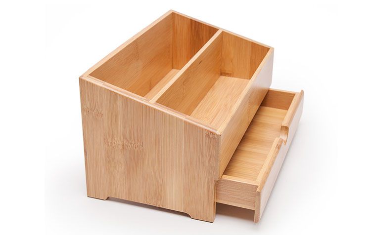 Bamboo Storage Box, Cosmetic Organizer Drawer