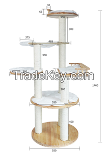 Hanging garden solid wood cat climbing frame 02