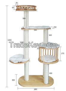 Hanging garden solid wood cat climbing frame