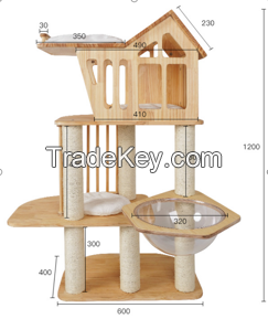 Sky territory solid wood cat climbing frame medium-sized