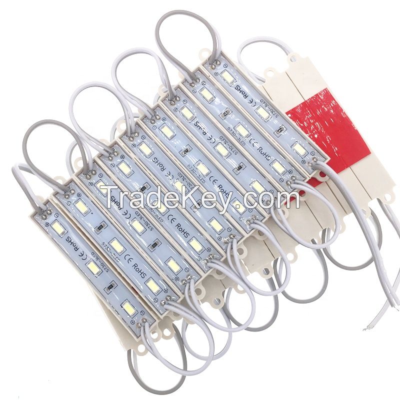 3 LEDs DC12V Waterproof Advertisement Design 0.72W LED Modules Lighting 5730 smd Led Module 