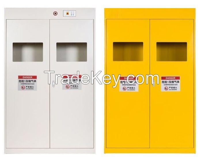 Gas cylinder storage cabinet