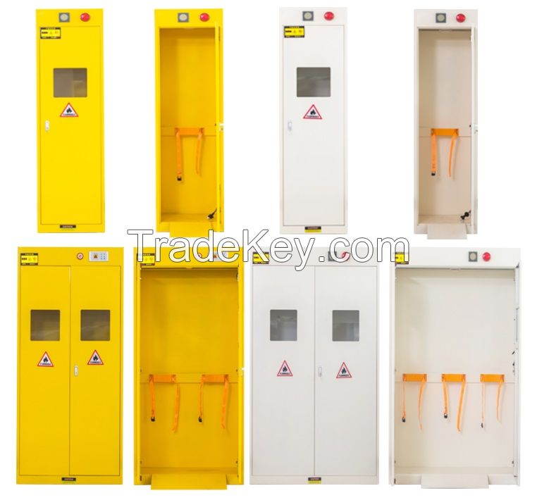 Gas cylinder storage cabinet