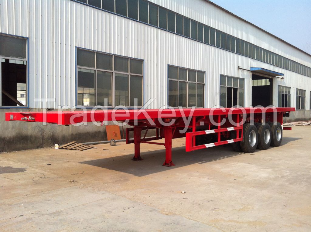 40Ft 3 Axle Container Transport Flatbed Trailer