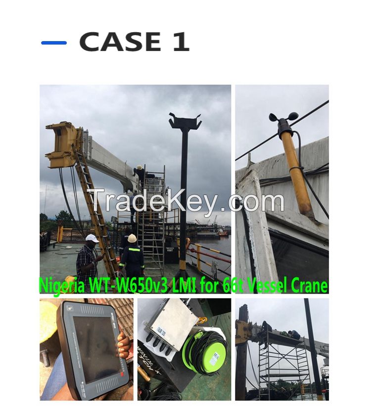 Atex-Certified W650V3 crane safety management with load control crane lmi system for Marine Offshore Oil Gas Industry