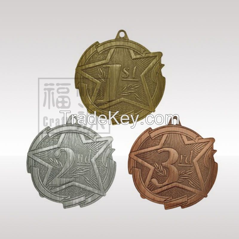 Factory Supply Custom Sports Event Karate Competition Soft Enamel Metal Medal