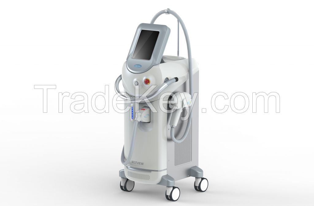 12 Multifunction 2 In 1 Beauty Salon Equipment Nd Yag Laser Hair Removal 532nm 1064nm Laser Tattoo Removal Machine