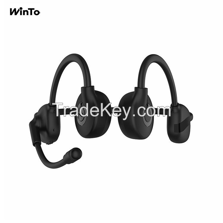 Winto BM01 Bone conduction headphone with boom mic, Conference headphone, for Meeting, Education, Receptionist