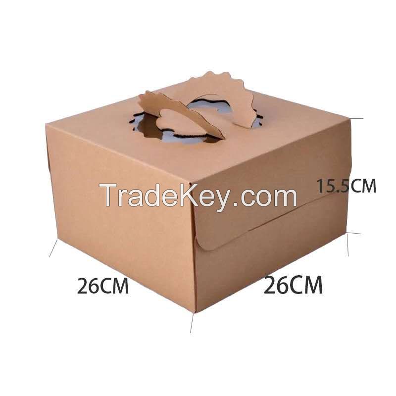 supply custom wedding&gift mini cake box packaging Kraft paper cardboard