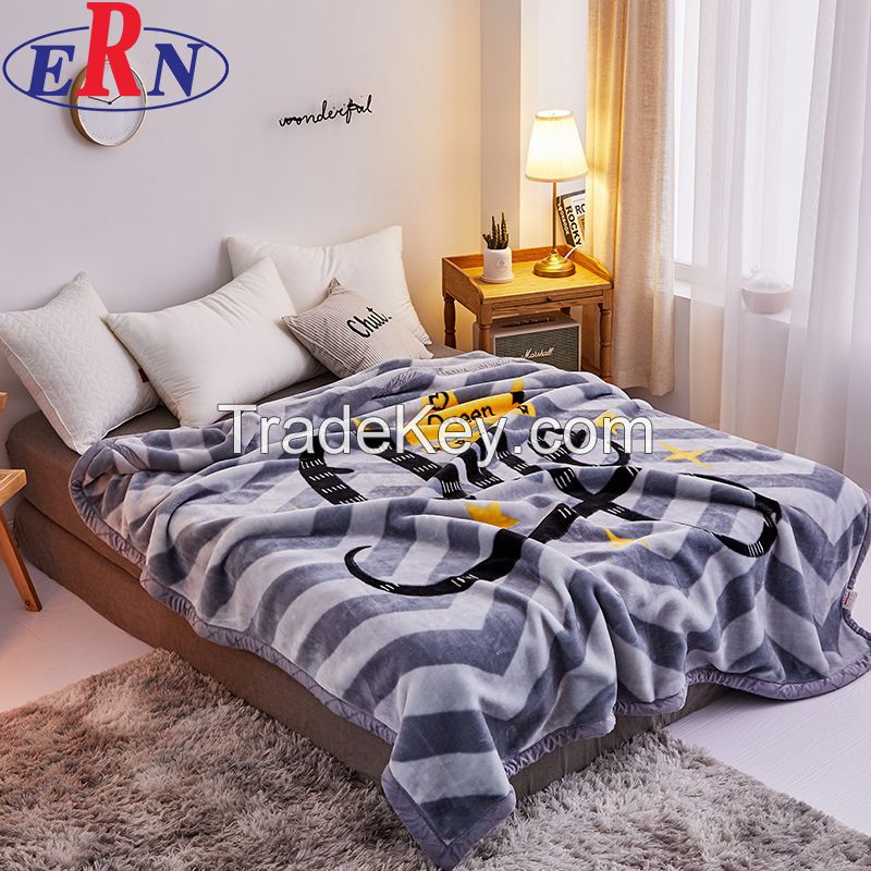 Double Layers Winter Thickened Raschel Blanket Fluffy Heavy Warm Mink Blankets