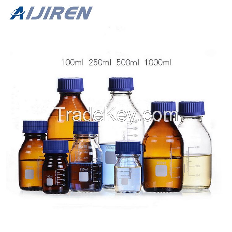 Lab glass reagent bottle with GL45 screw cap Media bottle