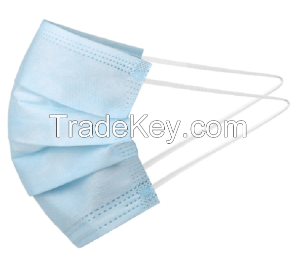 3-Layer Protective Non-Woven Disposable Mask with Filtration Material